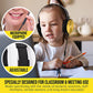 Premium Classroom Headphone & Mic Set by Sonitum- 3.5mm Jack Stereo Sound Earphones with Microphone & Soft Swivel On Ear Pads- Perfect for E-Learning, Meetings, Calls - Bulk Pack of 5 (Colorful)