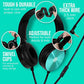 Premium Classroom Headphone & Mic Set by Sonitum- 3.5mm Jack Stereo Sound Earphones with Microphone & Soft Swivel On Ear Pads- Perfect for E-Learning, Meetings, Calls - Bulk Pack of 5 (Colorful)